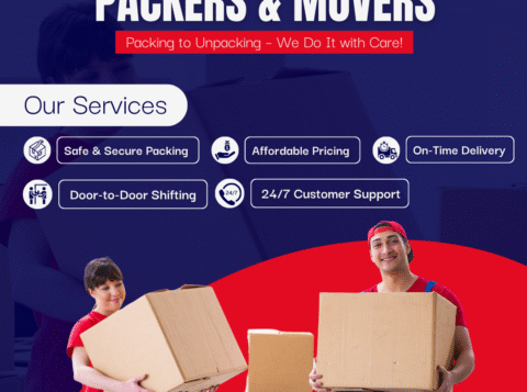 Office Relocation Made Easy: Guide to Choosing the Right Packers and Movers 2 Blue and Red Minimalist Packers and Movers Company Services Promotion Instagram Post