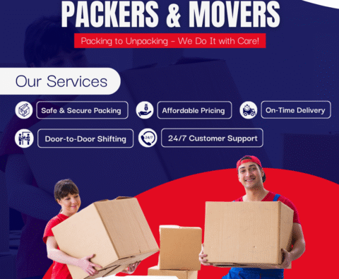 Office Relocation Made Easy: Guide to Choosing the Right Packers and Movers 3 Blue and Red Minimalist Packers and Movers Company Services Promotion Instagram Post