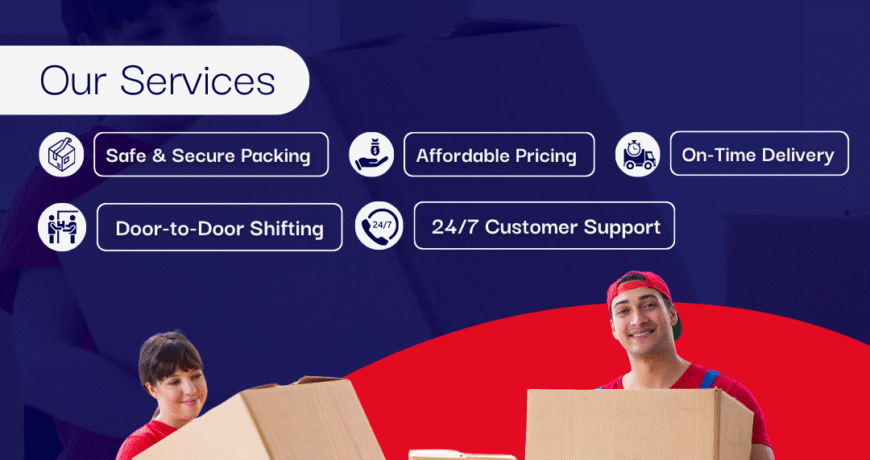 Office Relocation Made Easy: Guide to Choosing the Right Packers and Movers 1 Blue and Red Minimalist Packers and Movers Company Services Promotion Instagram Post